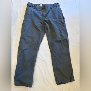 Carhartt Pants Men's 40x34 Grey Original Dungaree Fit Carpenter Workwear, Rugid